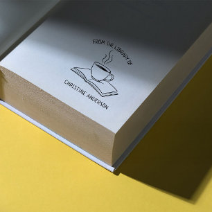 Make Your Own   Coffee Cup   From The Library Of Self-inking Stamp