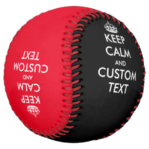 Make your own cool keep calm and carry on softball