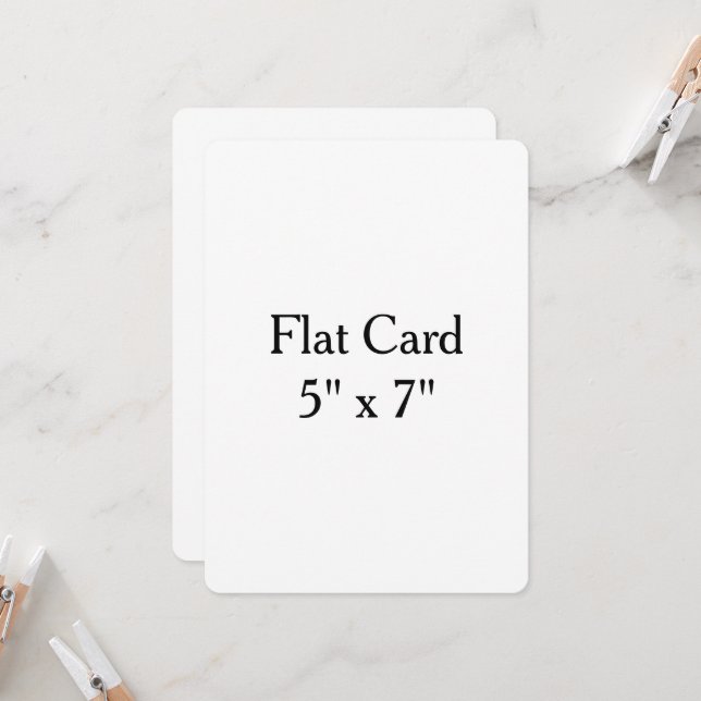  Make Your Own custom 5" x 7" Round Flat Card (Front/Back In Situ)