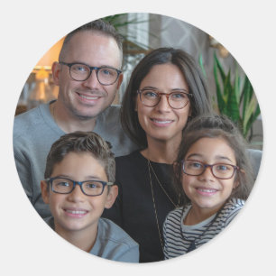 Make Your Own Custom Family Photo Personalized     Classic Round Sticker