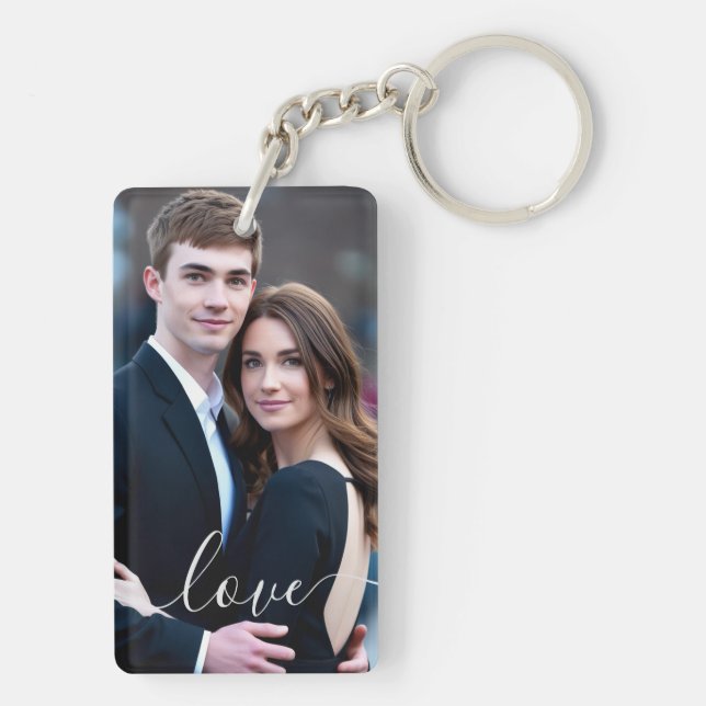 Make Your Own Custom Family Photo Personalized     Keychain (Back)