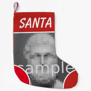 Make your own custom Holiday photo print Small Christmas Stocking