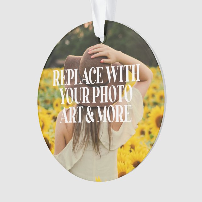 Make your own custom made personalized ornament (Front)