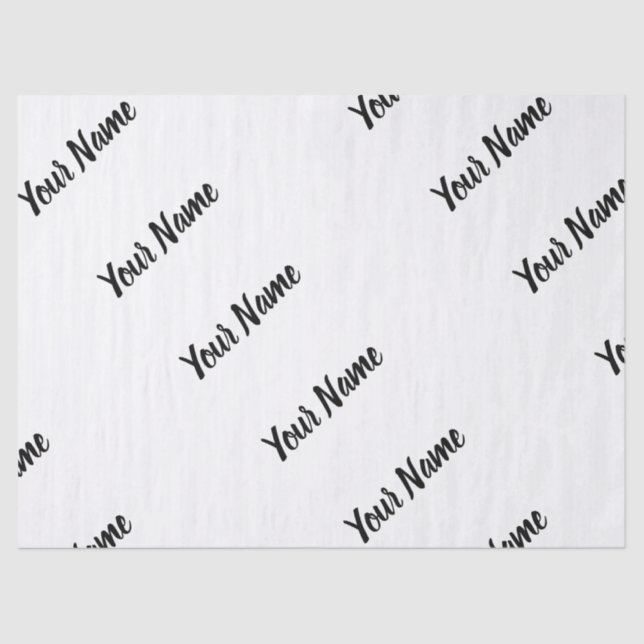 Make Your Own Custom Name Personalized Gift Wrap Tissue Paper (Front)