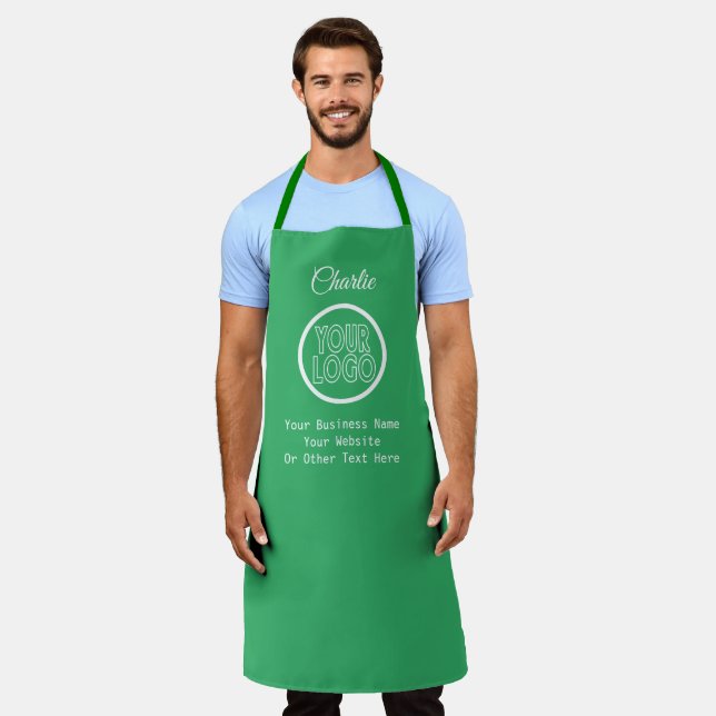 Make Your Own Custom Personalized Business Logo Apron (Worn)