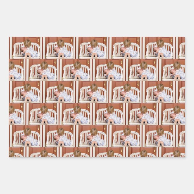 Make Your Own Custom Photo Pattern Wrapping Paper Sheet (Front)