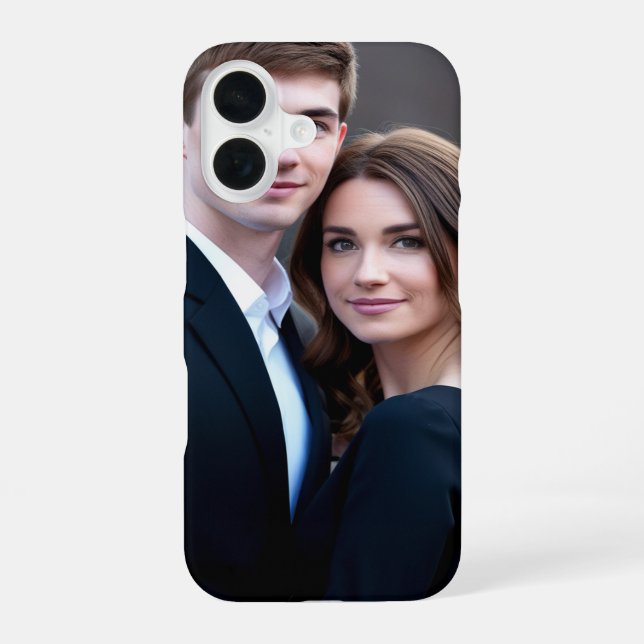 Make Your Own Custom Photo Personalized iPhone 16 Case (Back)