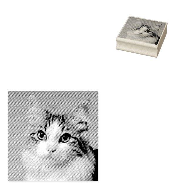 Make Your Own Custom Photo Pet Cat Dog Animal      Rubber Stamp (Stamped)