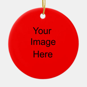 Make your own custom Round Ornament Red