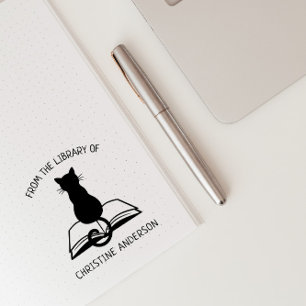 Make Your Own Cute Cat From The Library Of Self-inking Stamp