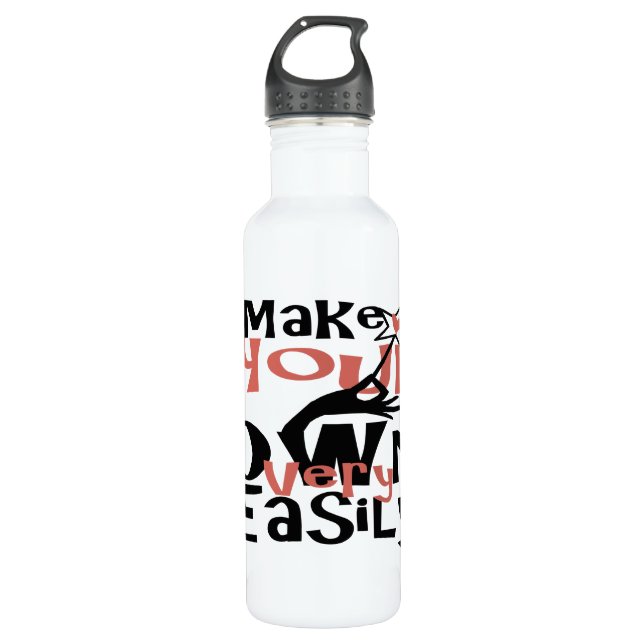 Make Your Own Easily in One Step Have Fun! 710 Ml Water Bottle (Front)