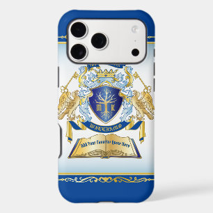 Make Your Own Emblem Tree Book Key Crown Gold Blue
