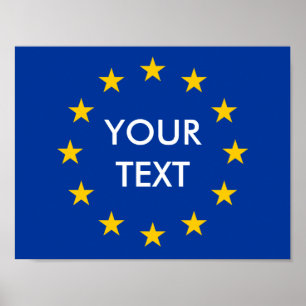 Make your own EU European Union flag posters