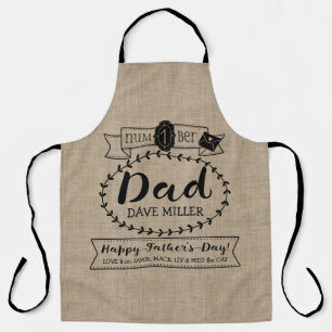 Make Your Own Father’s Day Number 1 Dad Monogram Apron