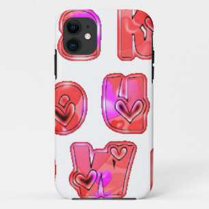 Make Your Own Hearts Art Print Design iPhone 11 Case