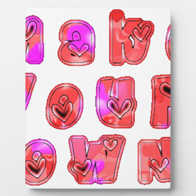 Make Your Own Hearts Art Print Design Plaque (Front)