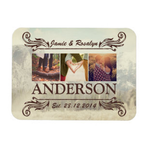 Make Your Own Hip Retro Instagram Couple Collage Magnet