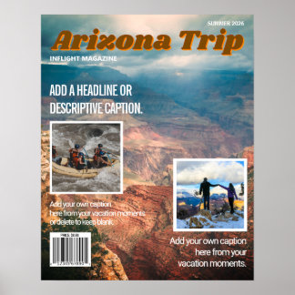 Make Your Own Inflight Magazine Cover Poster