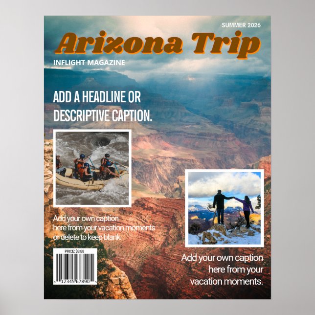 Make Your Own Inflight Magazine Cover Poster (Devant)