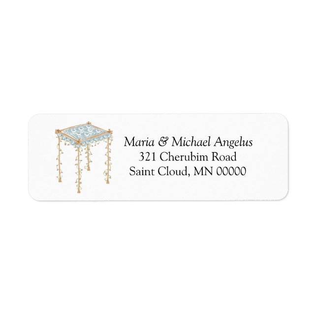 Make Your Own Jewish Wedding Return Address Labels (Front)