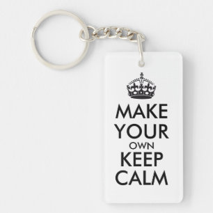 Make your own keep calm - black keychain
