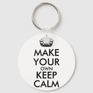 Make your own keep calm - black keychain