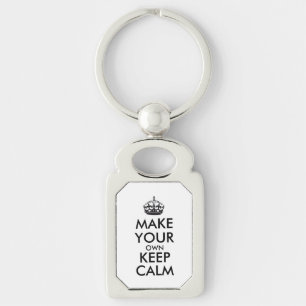 Make your own keep calm - black keychain