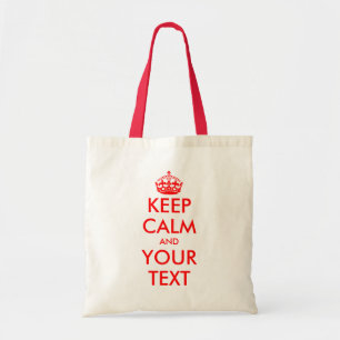 Make your own keep calm tote bag Customizable