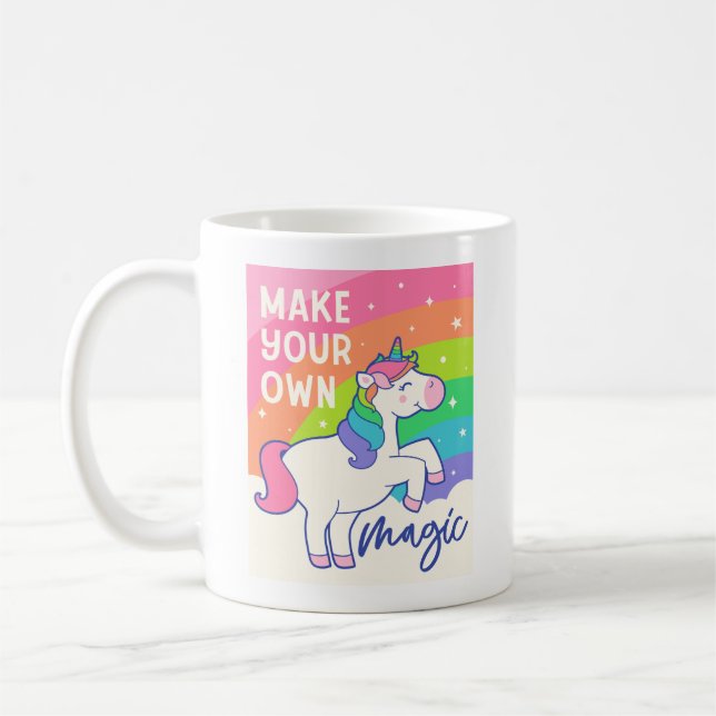 Make Your Own Magic | Cute Unicorn Coffee Mug (Left)