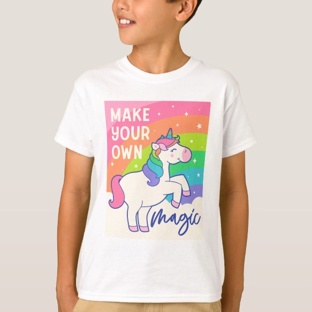 Make Your Own Magic | Cute Unicorn T-Shirt (Front)