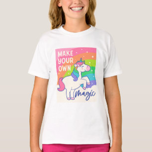 Make Your Own Magic   Cute Unicorn T-Shirt