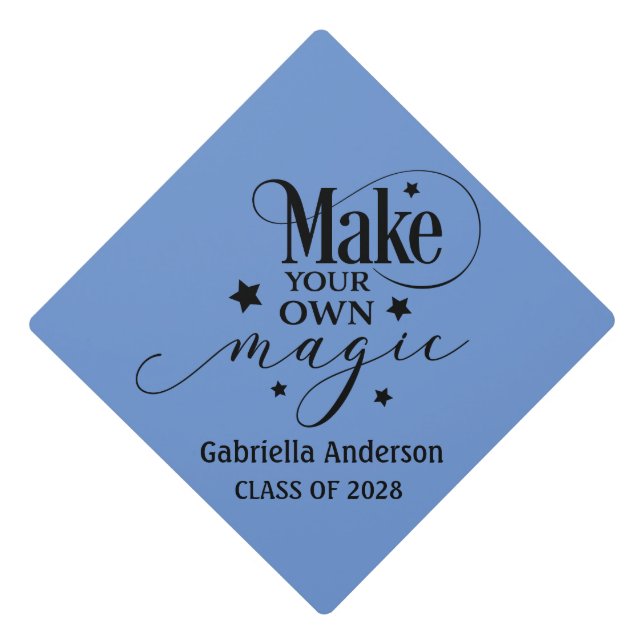 Make Your Own Magic Personalized Graduation Cap Topper (Front)