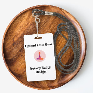 Make Your Own Modern Notary Photo ID Custom Blank  Badge