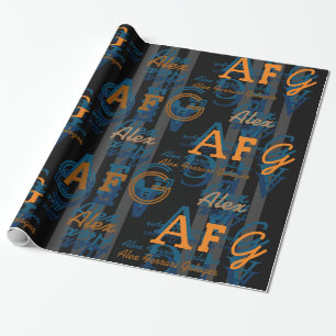 make your own modern & personalized name pattern wrapping paper