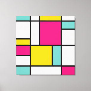 Make your own Mondrian modern art abstract  Canvas Print