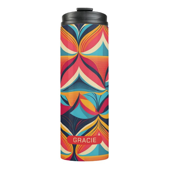 Make your own personalized abstract pattern thermal tumbler (Front)