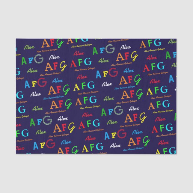 make your own personalized and colourful tissue paper (Front)