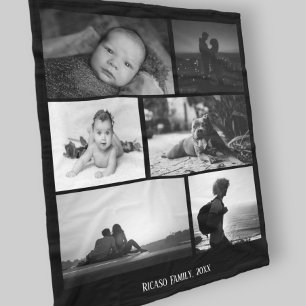 Make Your Own Personalized DIY Custom 6 Photo Fleece Blanket