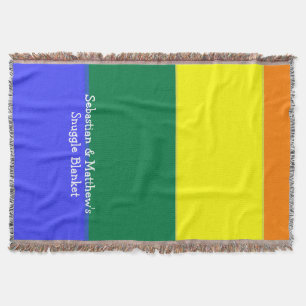Make Your Own Personalized Gay Pride Flag Throw Blanket