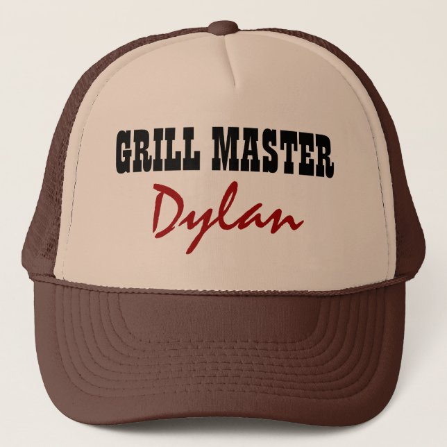 Make your own personalized grill master BBQ Trucker Hat (Front)