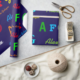 Make your own Personalized Name pattern Wrapping Paper