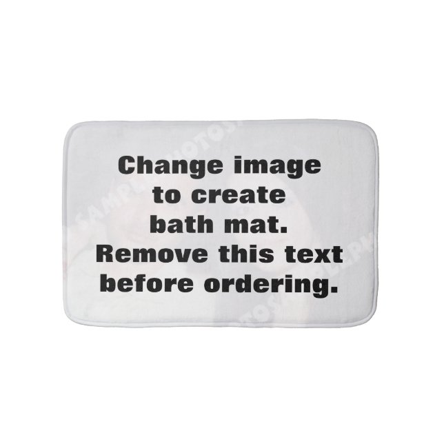 Make your own personalized photo bath mat (Front)