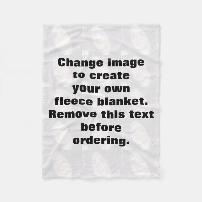 Make your own personalized photo fleece blanket (Front)