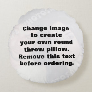 Make your own personalized photo round pillow