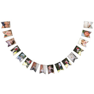 Make your own personalized photo template bunting flags