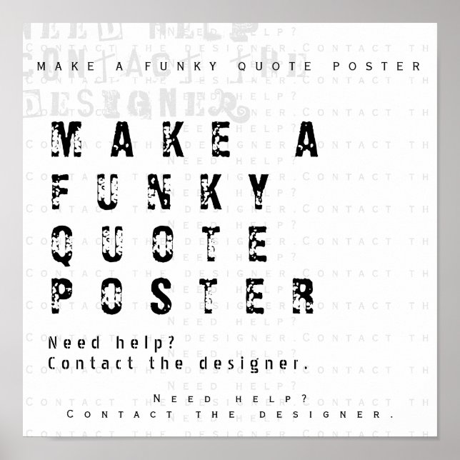 Make Your Own Personalized Quote Poster (Front)