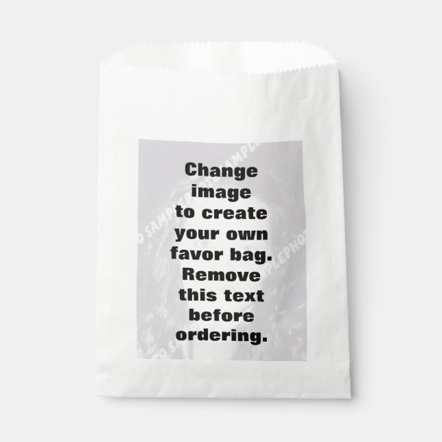 Make your own personalized template photo favour bag (Front)