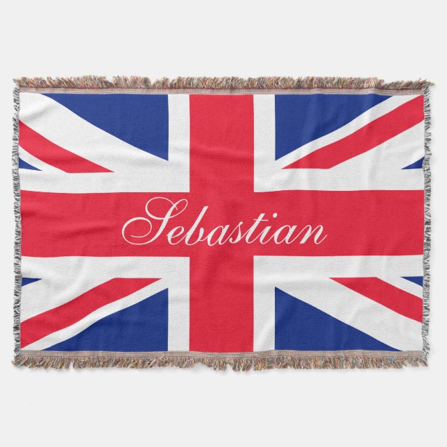 Make Your Own Personalized UK Flag Throw Blanket (Front)