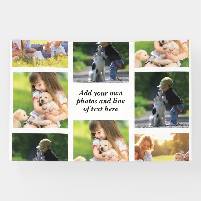 Make your own photo collage and text  banner (Horizontal)