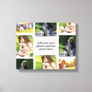 Make your own photo collage and text  canvas print